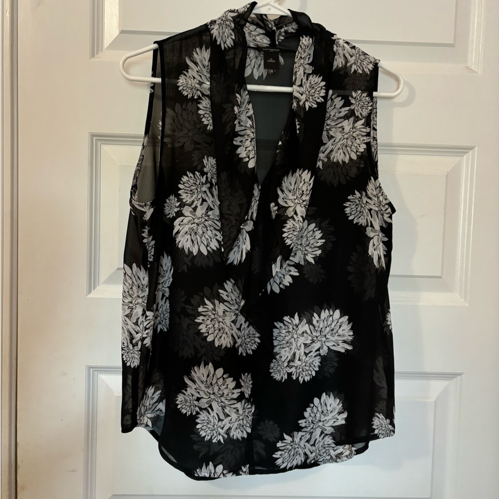 Ann Taylor sheer business over shirt